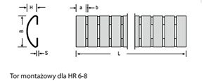 Tory montażowe oraz akcesoria HR6, HR7, HR8